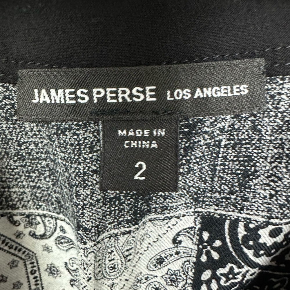 James Perse Black Patterned Oversized V-Neck Maxi Coverup - Picture 9 of 13